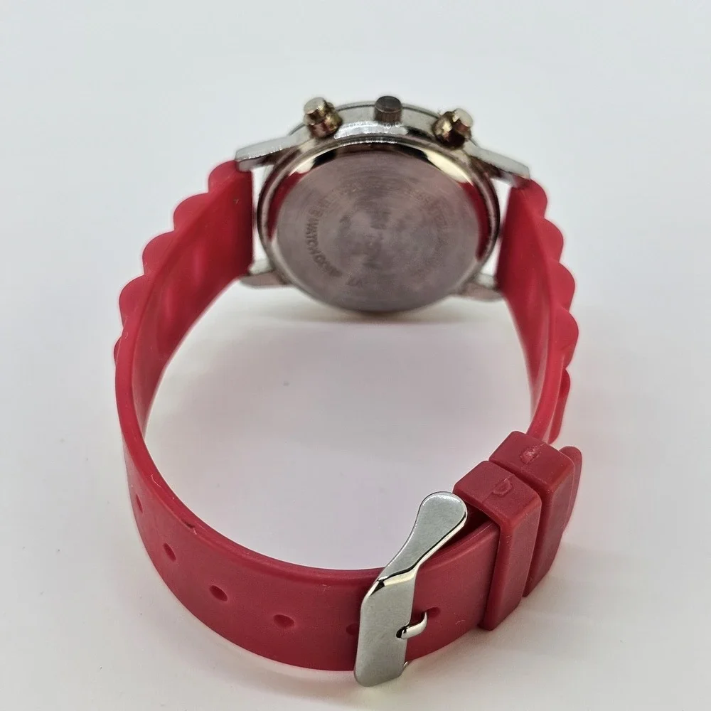 Women's Analog Watch 36MM Gray Dial Multicolor Plastic Bands NEW Battery